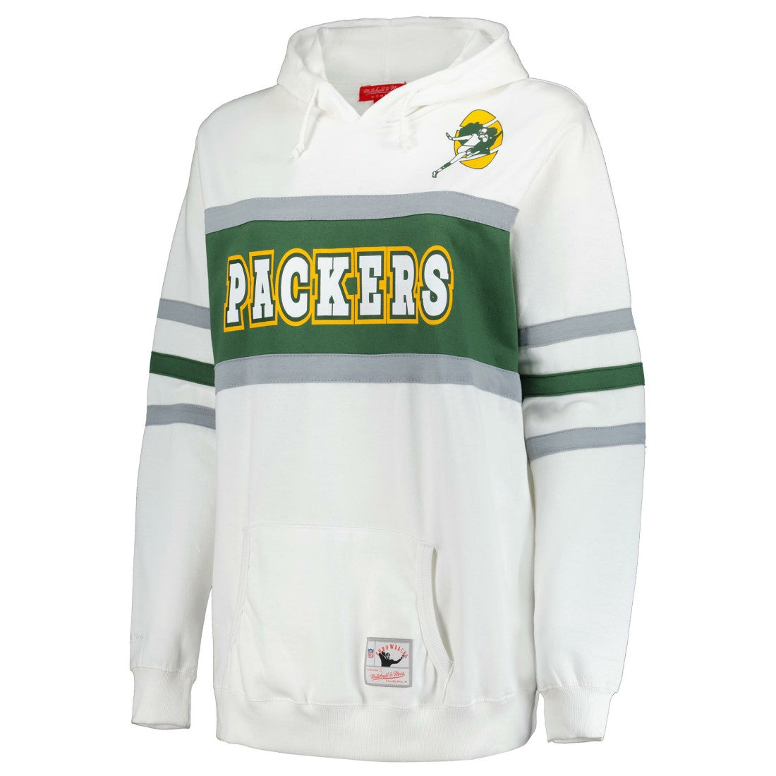 Mitchell & Ness Green Bay Packers Women's Plus Size Head Coach Throwback Pullover Hoodie White