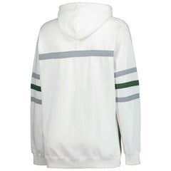 Mitchell & Ness Green Bay Packers Women's Plus Size Head Coach Throwback Pullover Hoodie White