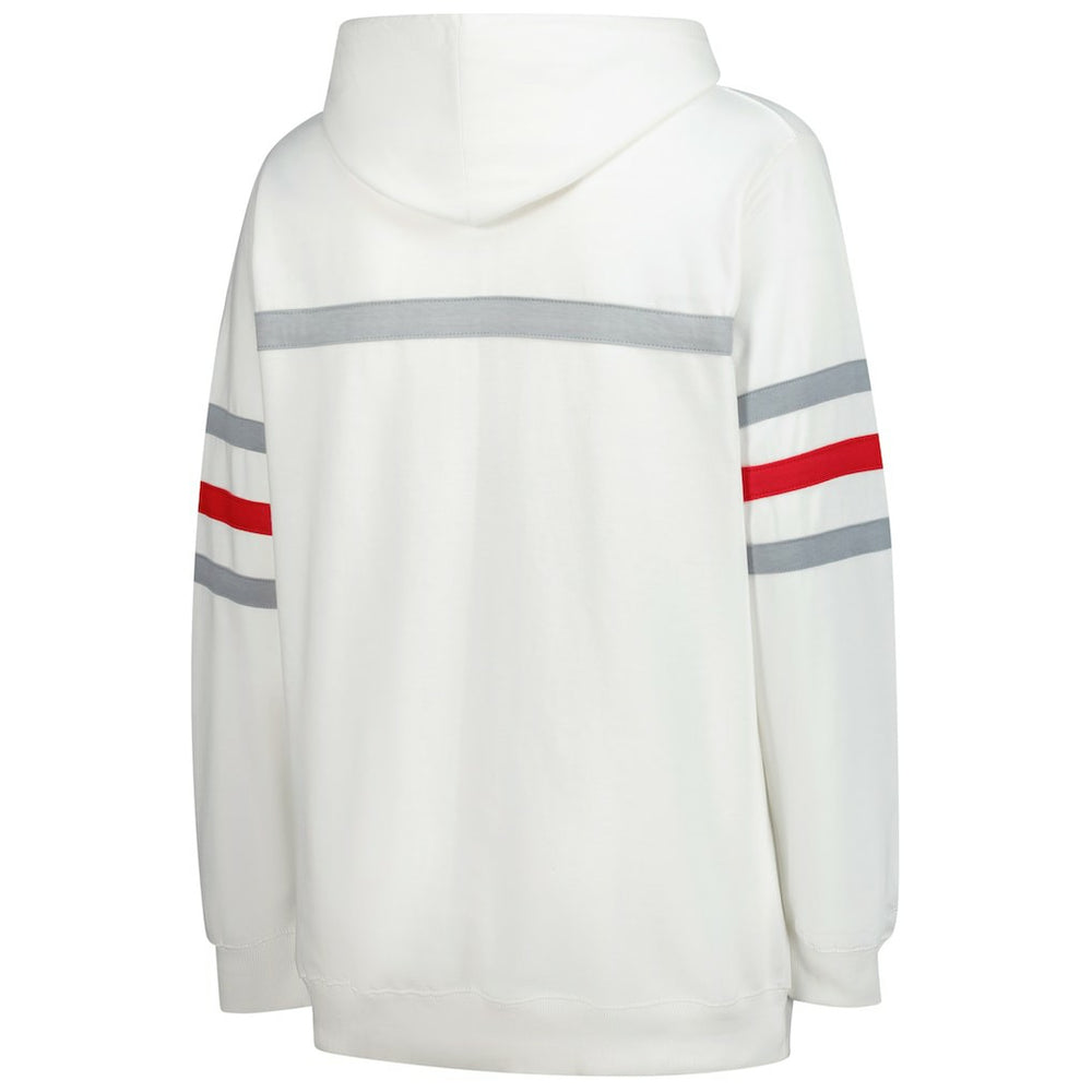 Mitchell & Ness Kansas City Chiefs Women's Plus Size Head Coach Throwback Pullover Hoodie White