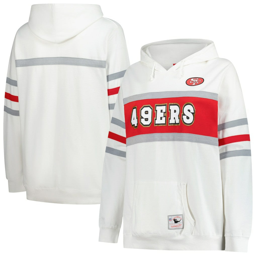 Mitchell & Ness San Francisco 49ers Women's Plus Size Head Coach Throwback Pullover Hoodie White