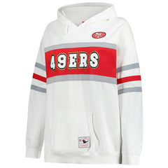 Mitchell & Ness San Francisco 49ers Women's Plus Size Head Coach Throwback Pullover Hoodie White