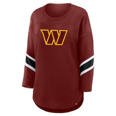 Fanatics Washington Commanders Women's Plus Size Redzone 3/4-Sleeve Scoop Neck T-Shirt Burgundy