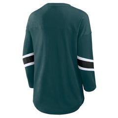Fanatics Philadelphia Eagles Women's Plus Size Redzone 3/4-Sleeve Scoop Neck T-Shirt Green