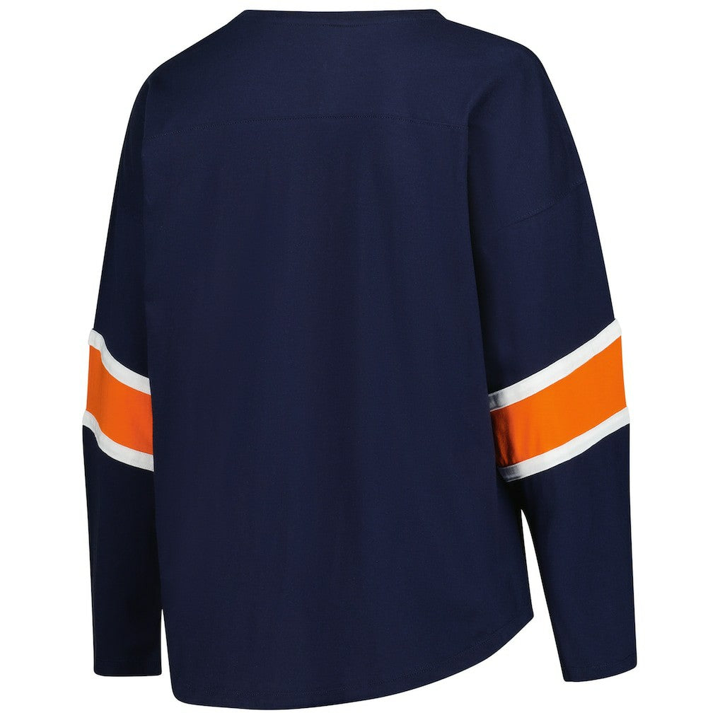 Fanatics Chicago Bears Women's Plus Size Redzone 3/4-Sleeve Scoop Neck T-Shirt Navy