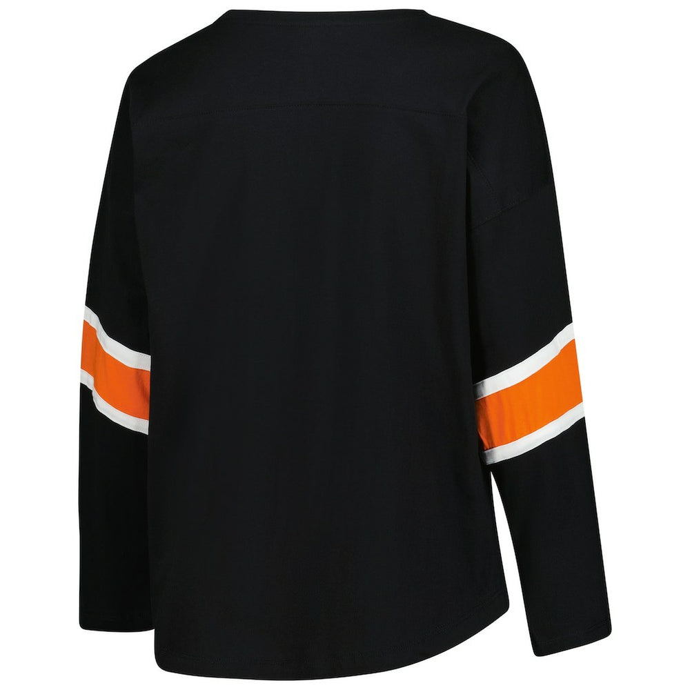 Fanatics Cincinnati Bengals Women's Plus Size Redzone 3/4-Sleeve Scoop Neck T-Shirt Black