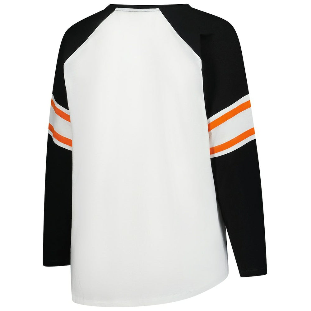 Fanatics Cincinnati Bengals Women's Plus Size Redzone Lace Up Long Sleeve T-Shirt White