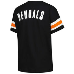 Fanatics Cincinnati Bengals Women's Plus Size Redzone Notch Neck T-Shirt Black