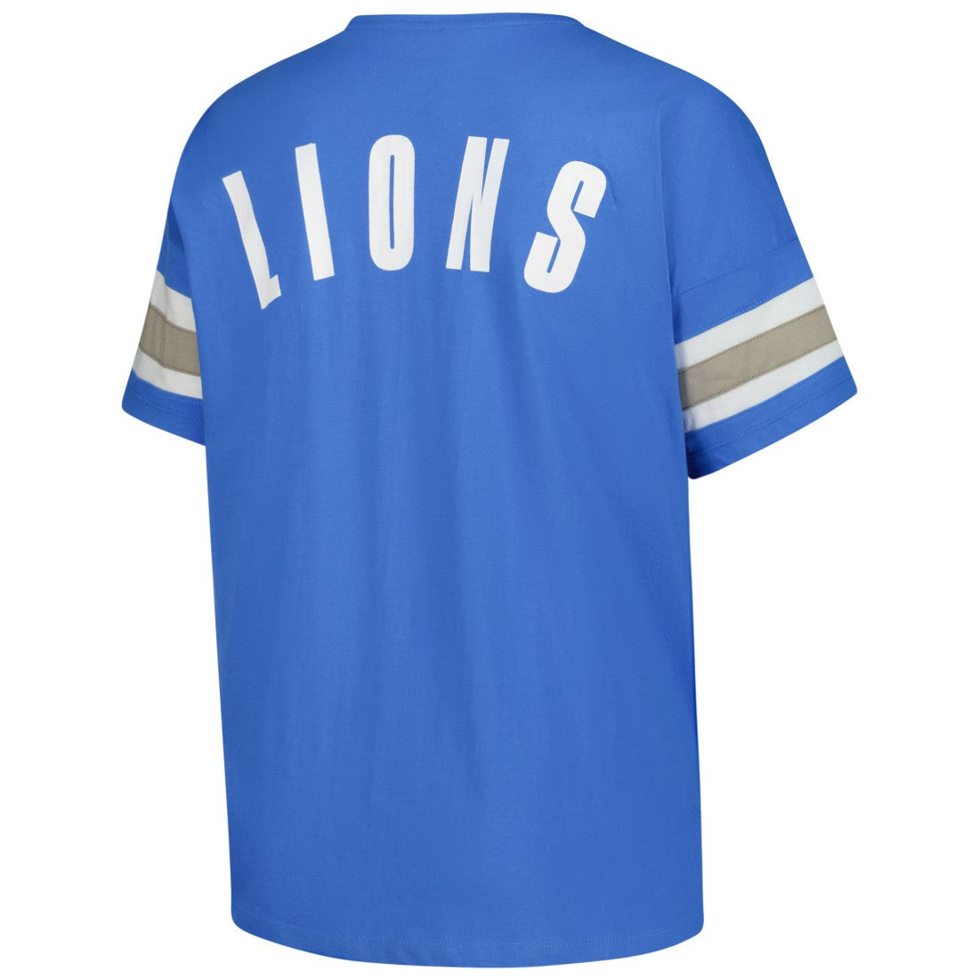 Fanatics Detroit Lions Women's Plus Size Redzone Notch Neck T-Shirt Blue