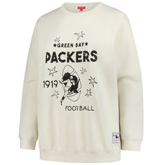 Mitchell & Ness Green Bay Packers Women's Plus Size Shooting Star Sweatshirt Cream