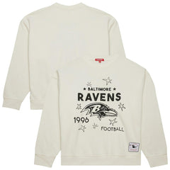 Mitchell & Ness Baltimore Ravens Women's Plus Size Shooting Star Sweatshirt Cream