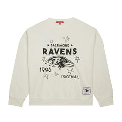 Mitchell & Ness Baltimore Ravens Women's Plus Size Shooting Star Sweatshirt Cream