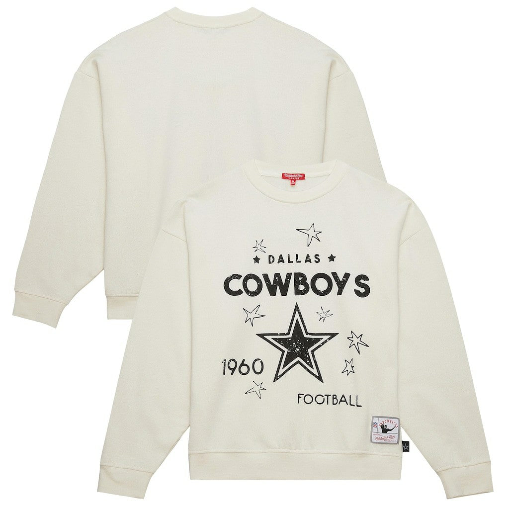 Mitchell & Ness Dallas Cowboys Women's Plus Size Shooting Star Sweatshirt Cream