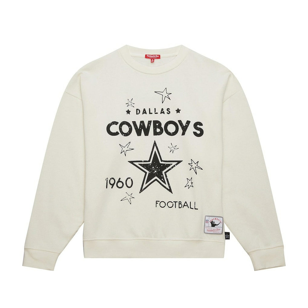 Mitchell & Ness Dallas Cowboys Women's Plus Size Shooting Star Sweatshirt Cream