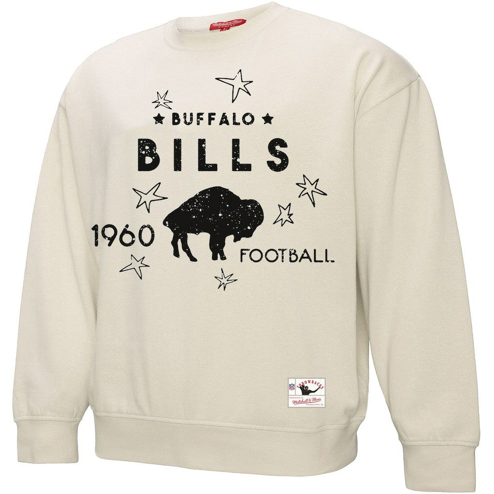 Mitchell & Ness Buffalo Bills Women's Plus Size Shooting Star Sweatshirt Cream