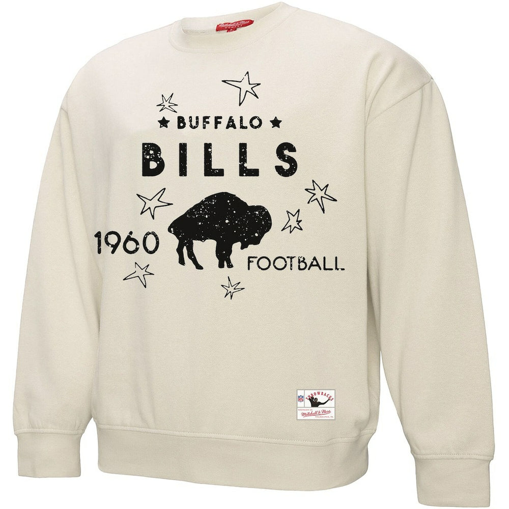 Mitchell & Ness Buffalo Bills Women's Plus Size Shooting Star Sweatshirt Cream