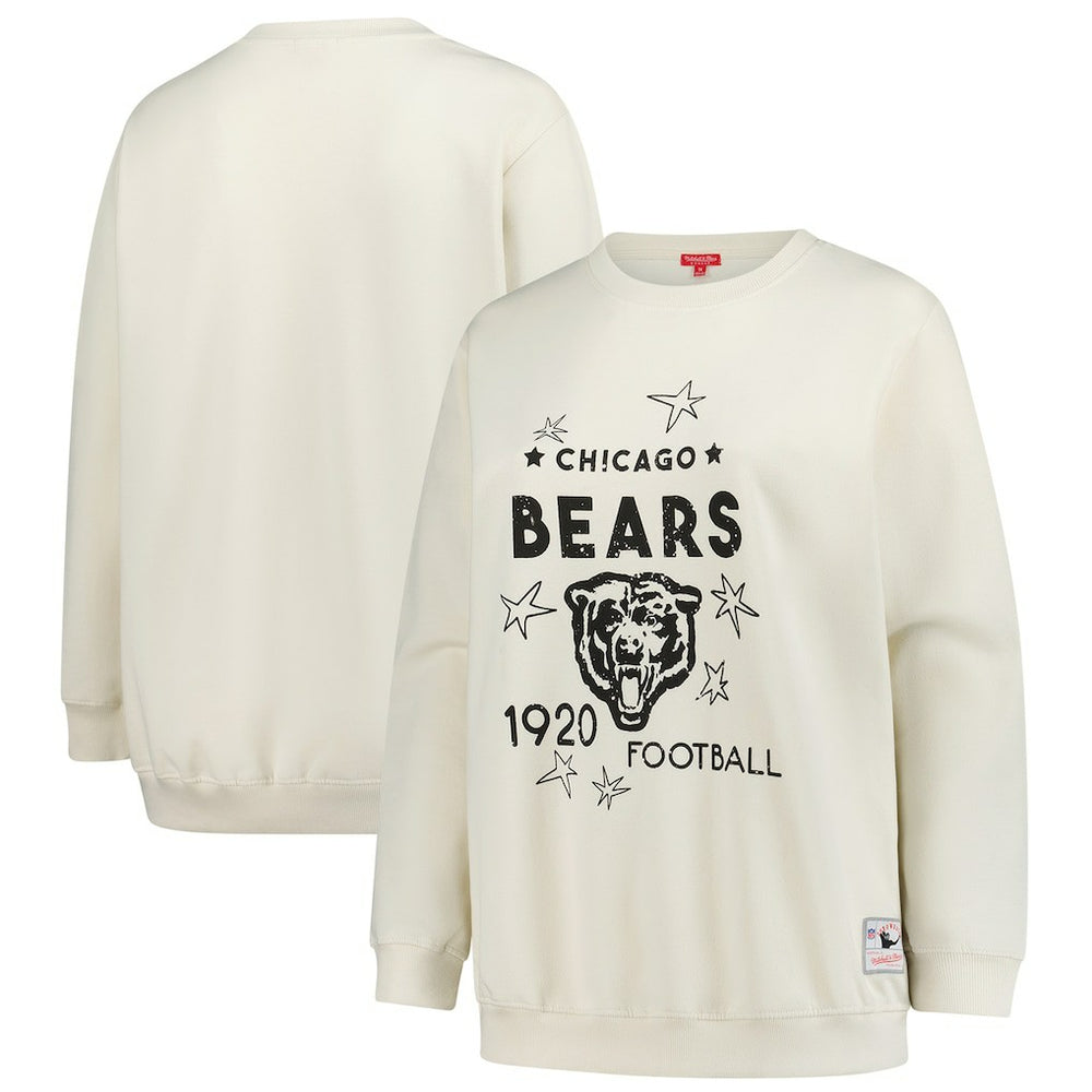 Mitchell & Ness Chicago Bears Women's Plus Size Shooting Star Sweatshirt Cream