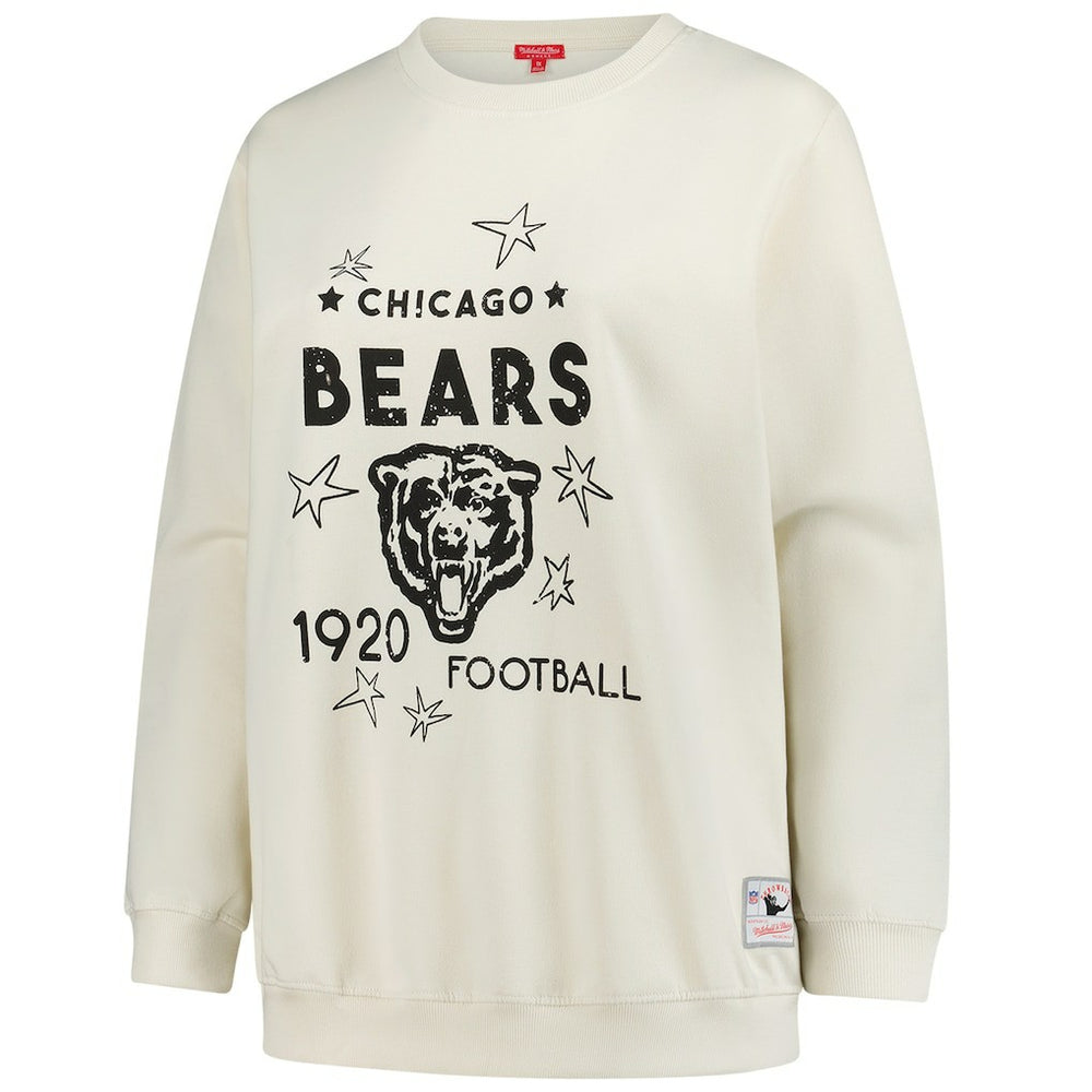 Mitchell & Ness Chicago Bears Women's Plus Size Shooting Star Sweatshirt Cream