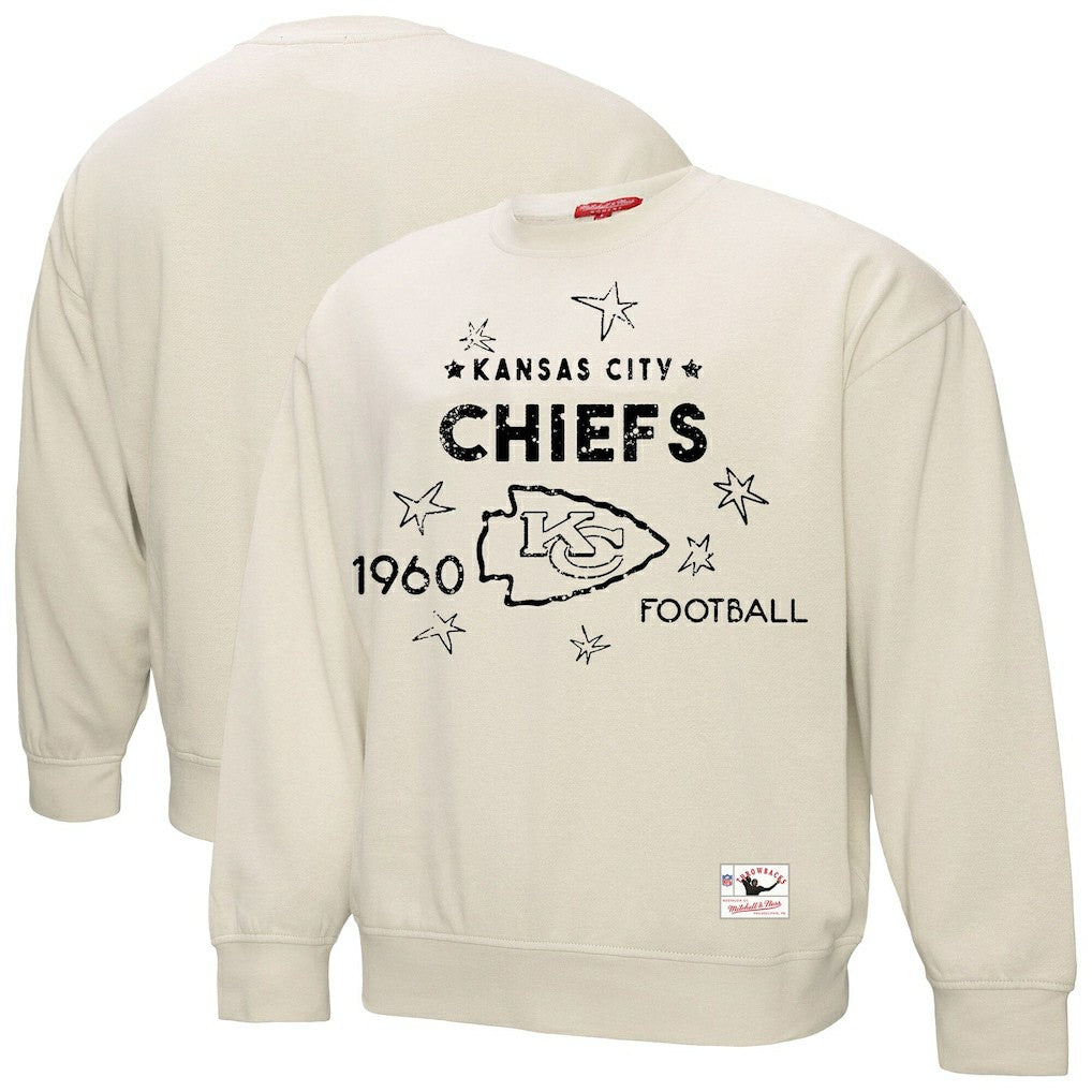 Mitchell & Ness Kansas City Chiefs Women's Plus Size Shooting Star Sweatshirt Cream