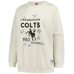 Mitchell & Ness Indianapolis Colts Women's Plus Size Shooting Star Sweatshirt Cream