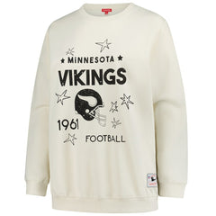 Mitchell & Ness Minnesota Vikings Women's Plus Size Shooting Star Sweatshirt Cream