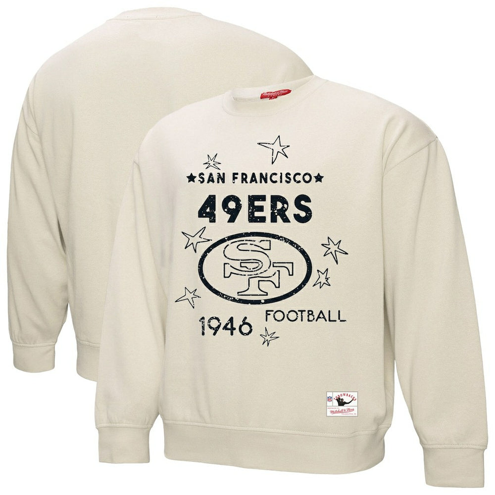 Mitchell & Ness San Francisco 49ers Women's Plus Size Shooting Star Sweatshirt Cream