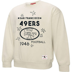 Mitchell & Ness San Francisco 49ers Women's Plus Size Shooting Star Sweatshirt Cream