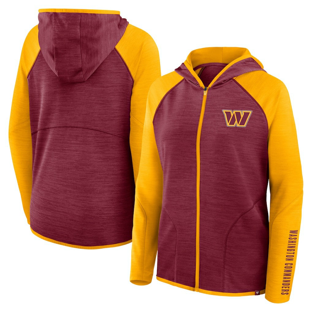 Fanatics Washington Commanders Women's Plus Size End Around Pass Full-Zip Hoodie Burgundy