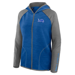 Fanatics Detroit Lions Women's Plus Size End Around Pass Full-Zip Hoodie Blue