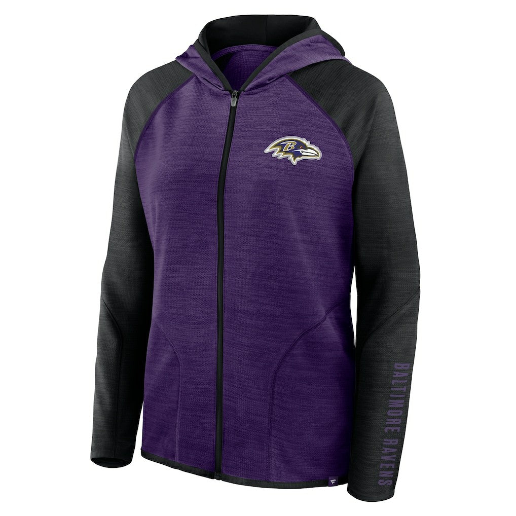 Fanatics Baltimore Ravens Women's Plus Size End Around Pass Full-Zip Hoodie Purple