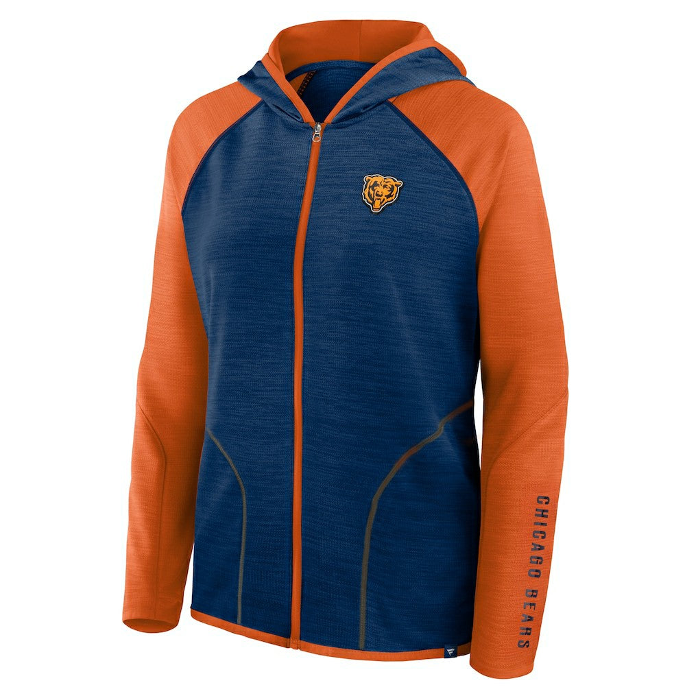Fanatics Chicago Bears Women's Plus Size End Around Pass Full-Zip Hoodie Navy