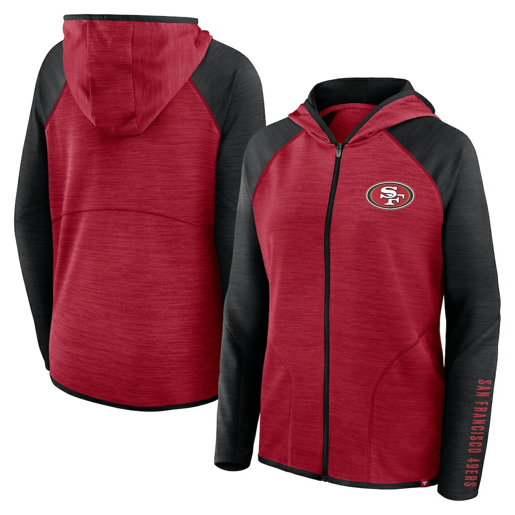 Fanatics San Francisco 49ers Women's Plus Size End Around Pass Full-Zip Hoodie Scarlet