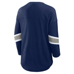 Fanatics Dallas Cowboys Women's Plus Size Redzone 3/4-Sleeve Scoop Neck T-Shirt Navy