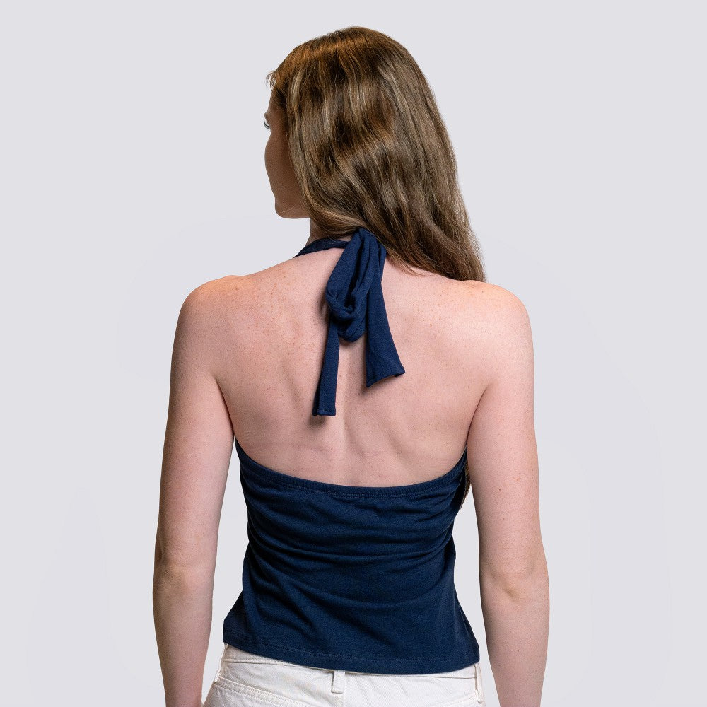 Houston Astros Lusso Women's Noelle V-Neck Tank Top - Navy - MLB Lifestyle