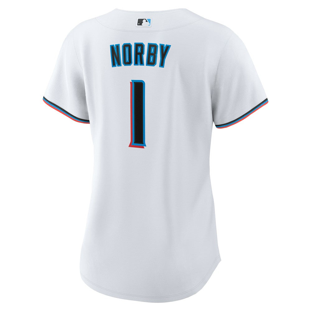 Connor Norby Miami Marlins Nike Women's Home Replica Jersey - White - Nike Online