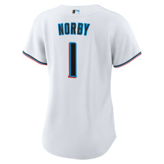 Connor Norby Miami Marlins Nike Women's Home Replica Jersey - White - Nike Online