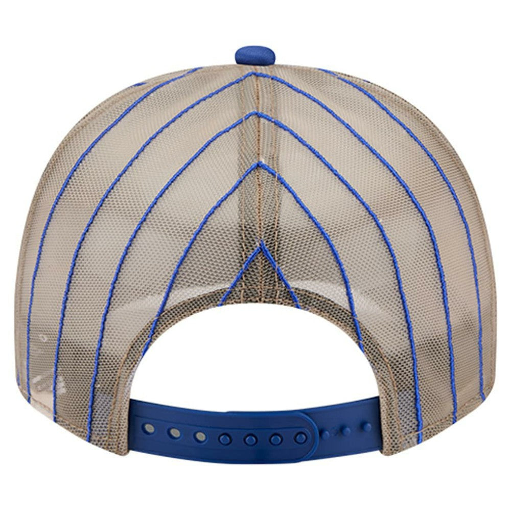 Texas Rangers New Era Vintage Arched Foam Front 9FIFTY A-Frame Adjustable Trucker Hat - Royal - New Era Lifestyle