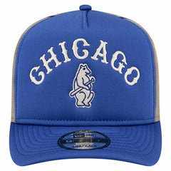 Chicago Cubs New Era Vintage Arched Foam Front 9FIFTY A-Frame Adjustable Trucker Hat - Royal - New Era Sale