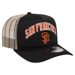 San Francisco Giants New Era Vintage Arched Foam Front 9FIFTY A-Frame Adjustable Trucker Hat - Black - New Era Sale