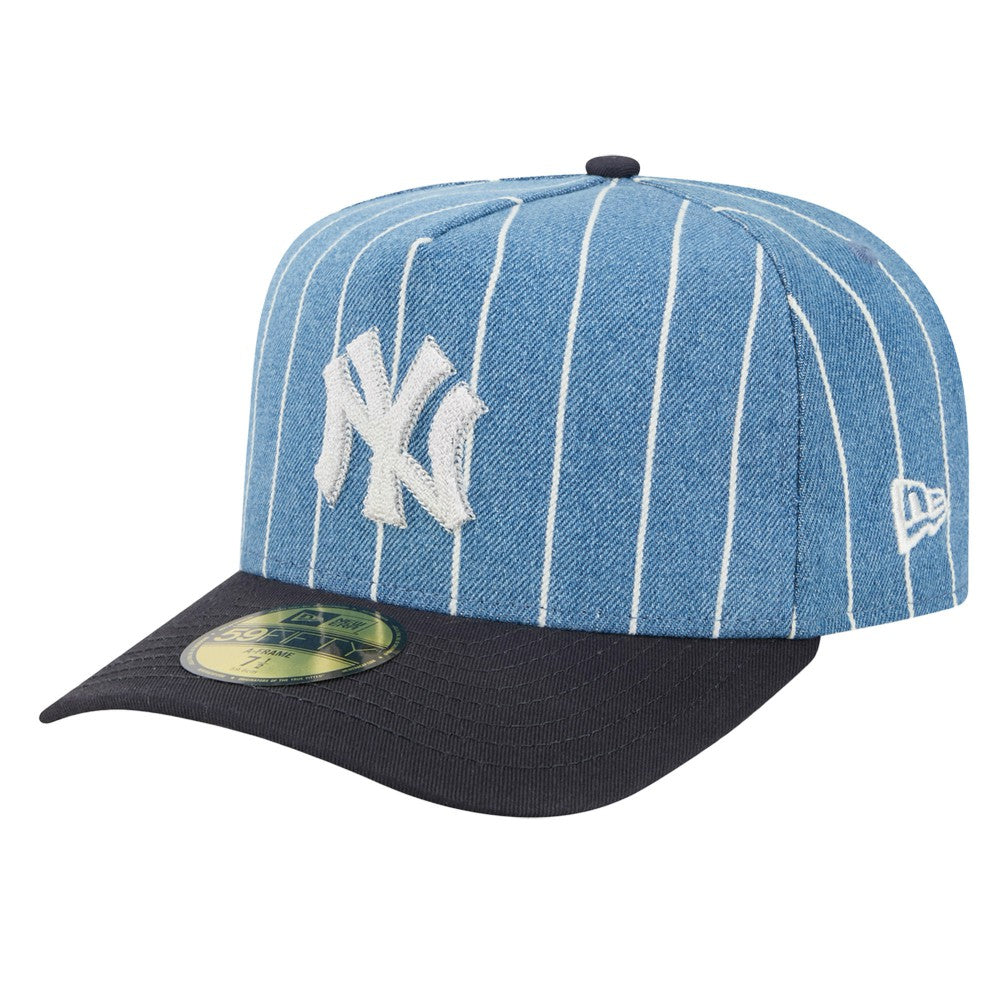 New York Yankees New Era Parallel A-Frame 59FIFTY Fitted Hat - Blue/Navy - New Era Sale