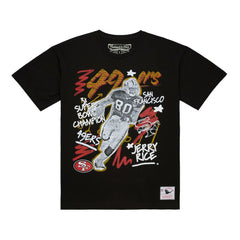 Mitchell & Ness Jerry Rice San Francisco 49ers Chalked Up Player Graphic T-Shirt Black