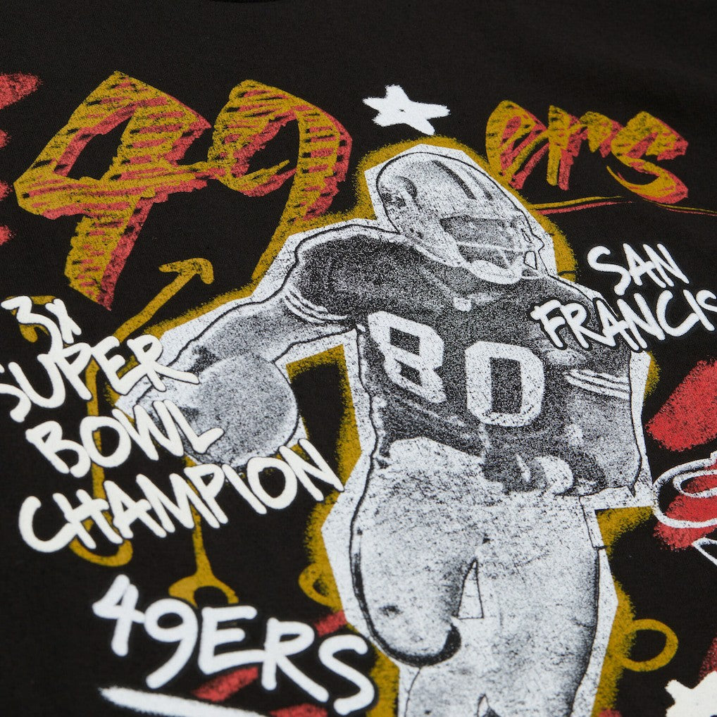 Mitchell & Ness Jerry Rice San Francisco 49ers Chalked Up Player Graphic T-Shirt Black