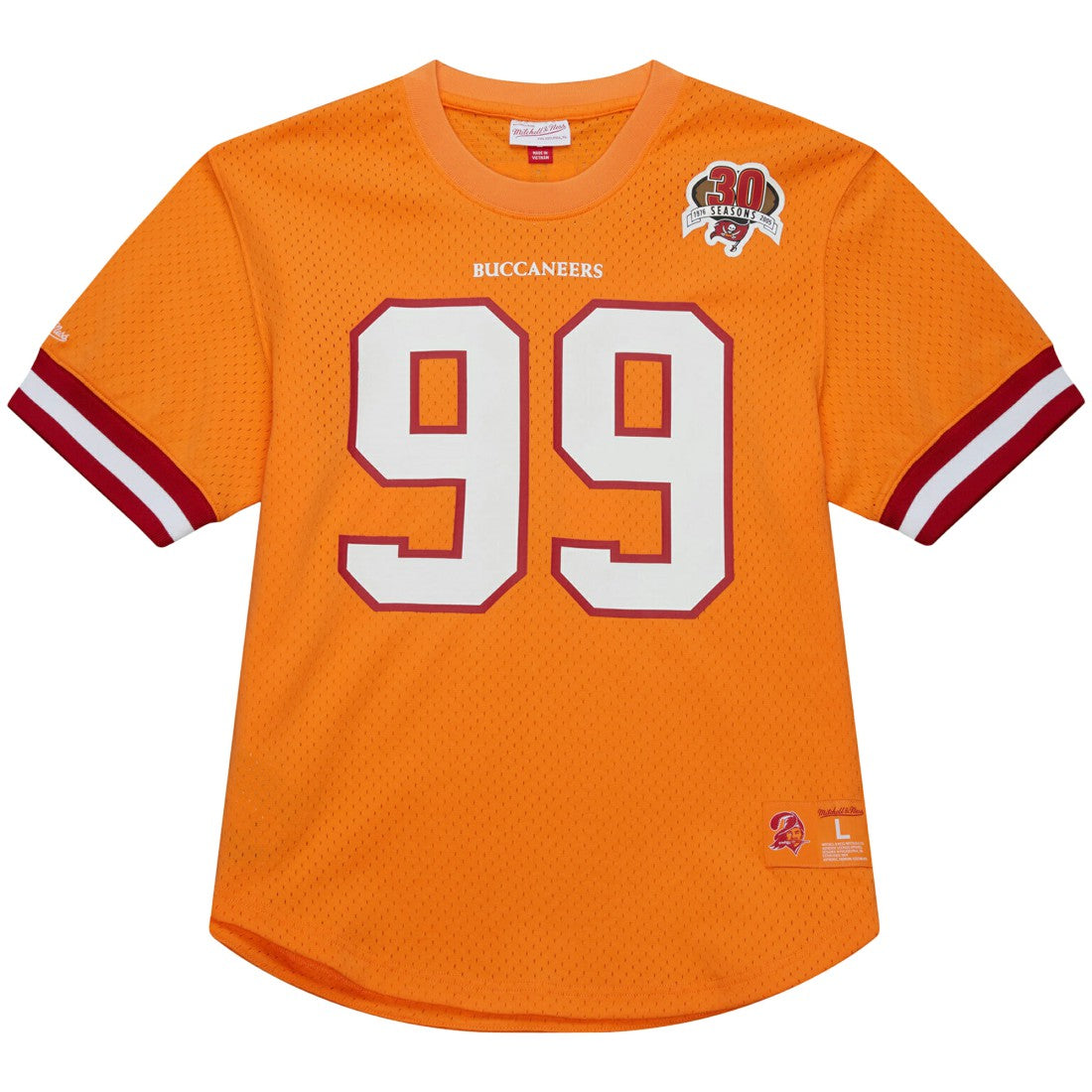 Mitchell & Ness Warren Sapp Tampa Bay Buccaneers Retired Player Name & Number Mesh Top Orange