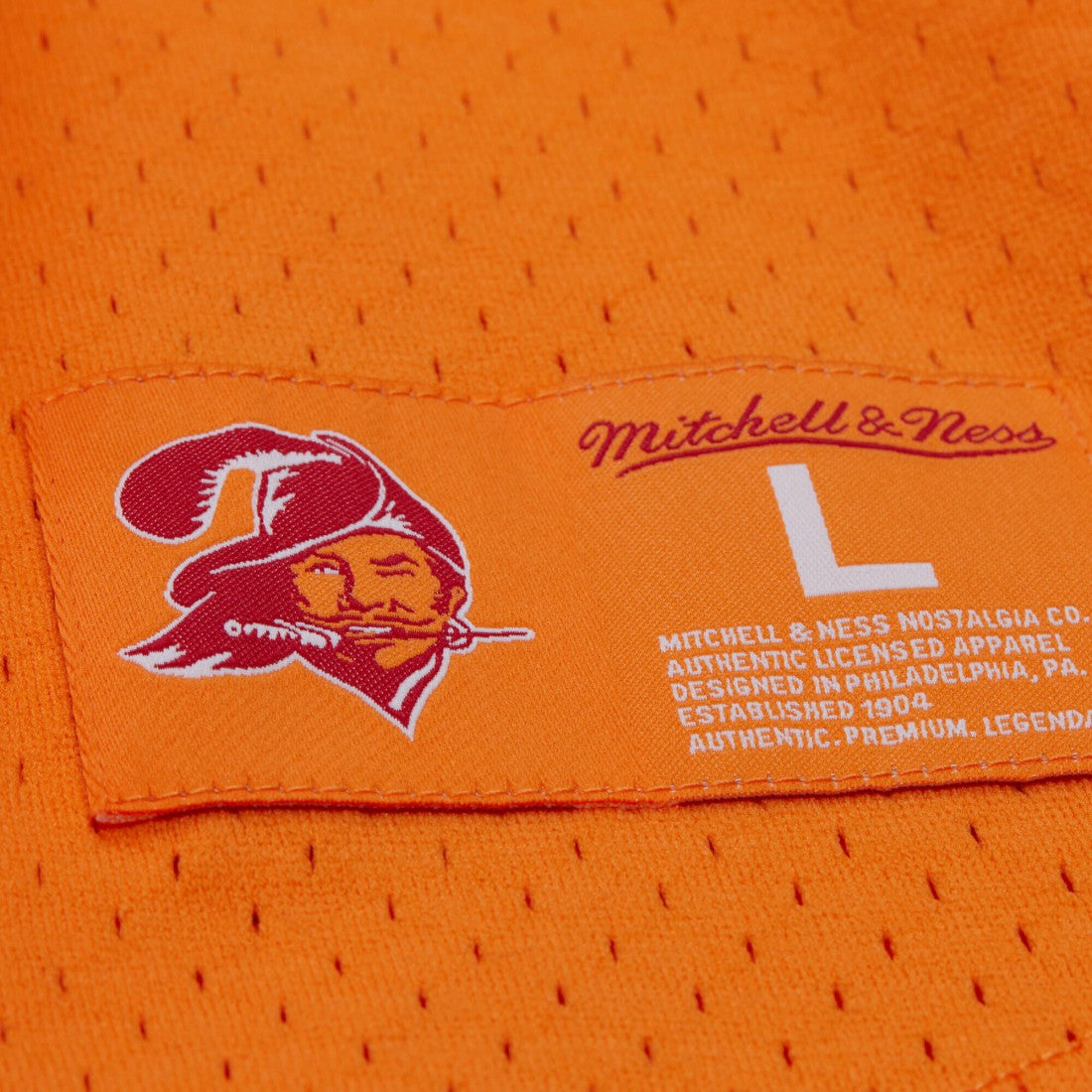 Mitchell & Ness Warren Sapp Tampa Bay Buccaneers Retired Player Name & Number Mesh Top Orange