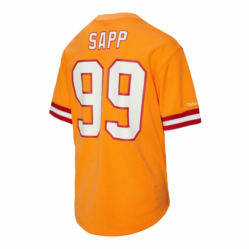 Mitchell & Ness Warren Sapp Tampa Bay Buccaneers Retired Player Name & Number Mesh Top Orange