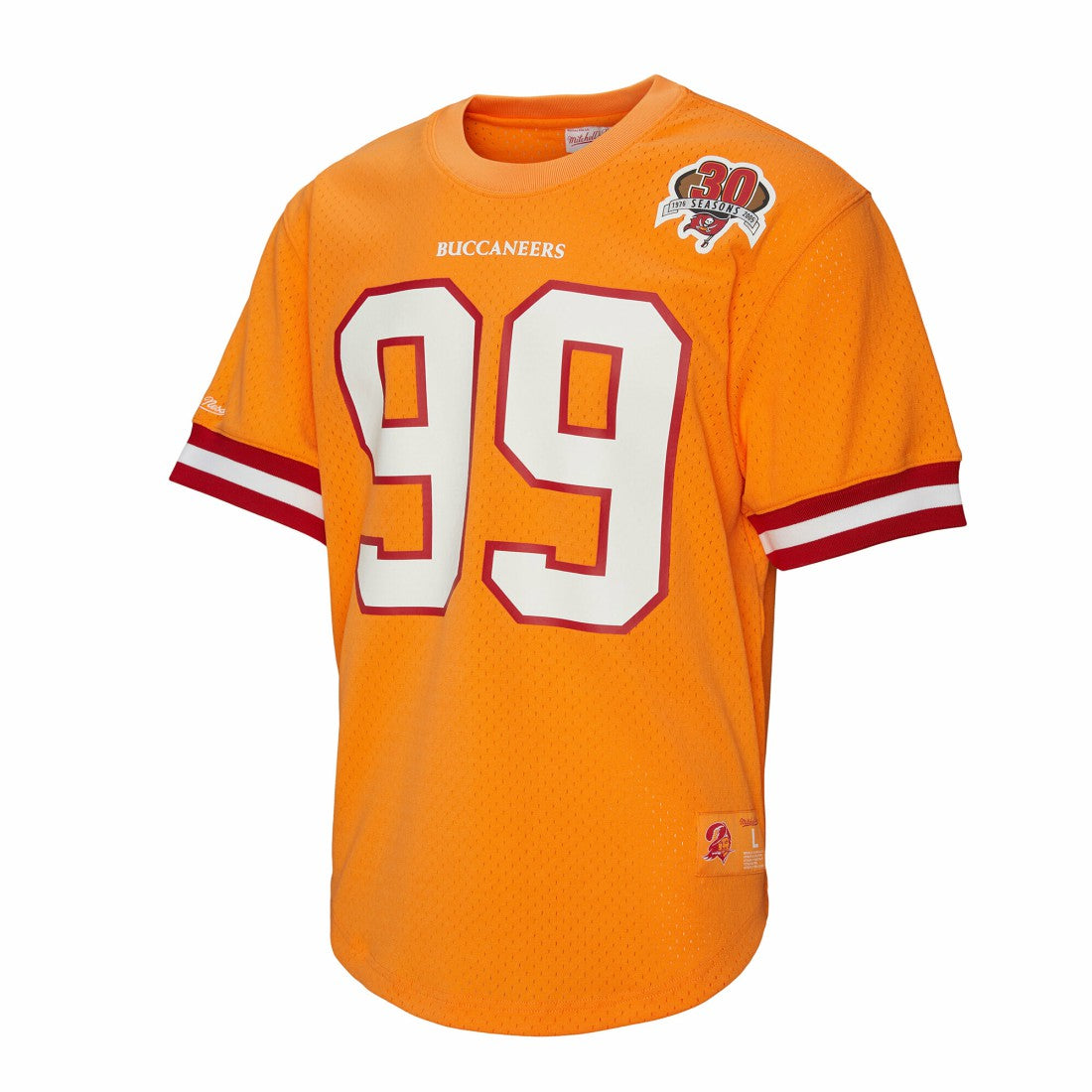 Mitchell & Ness Warren Sapp Tampa Bay Buccaneers Retired Player Name & Number Mesh Top Orange