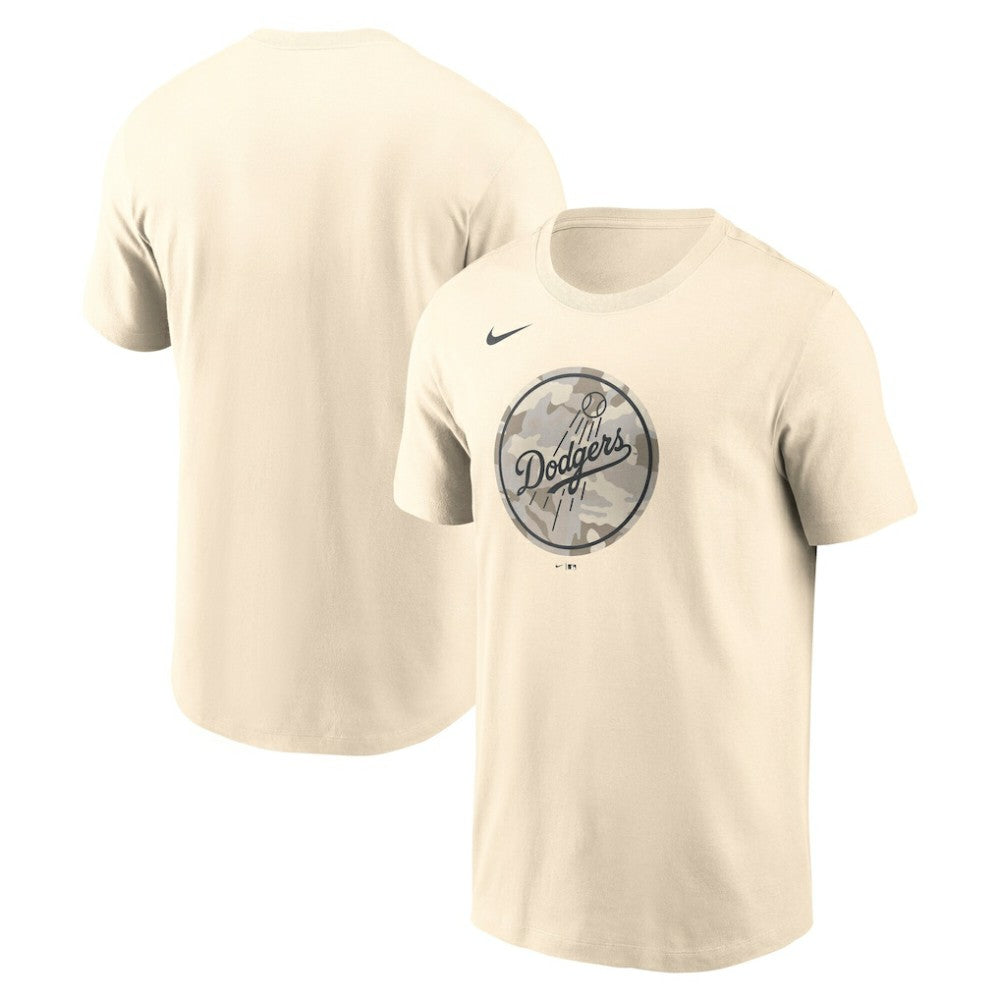 Los Angeles Dodgers Nike Camo Logo T-Shirt - Cream - Nike on Sale