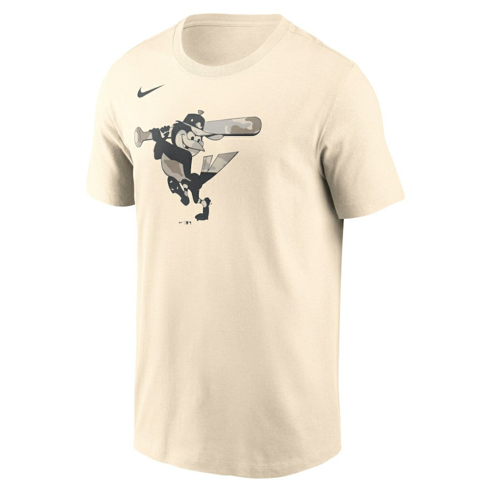 Baltimore Orioles Nike Camo Logo T-Shirt - Cream - Nike Sale