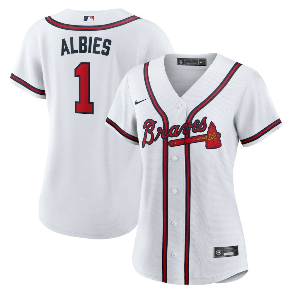 Ozzie Albies Atlanta Braves Nike Women's Home Replica Jersey - White - Nike Online
