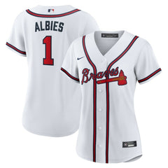 Ozzie Albies Atlanta Braves Nike Women's Home Replica Jersey - White - Nike Online