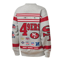 Mitchell & Ness San Francisco 49ers Youth Throwback All-Over Print Fleece Sweatshirt Gray